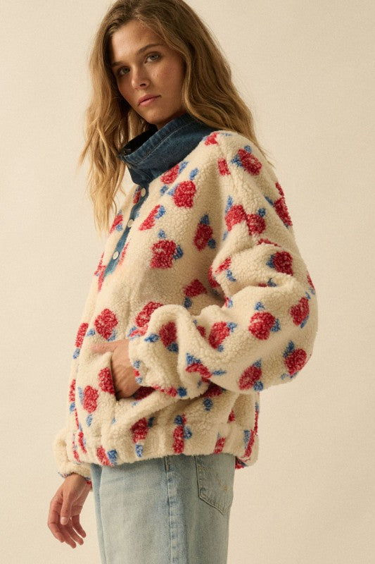 Finley Floral Fleece Pullover
