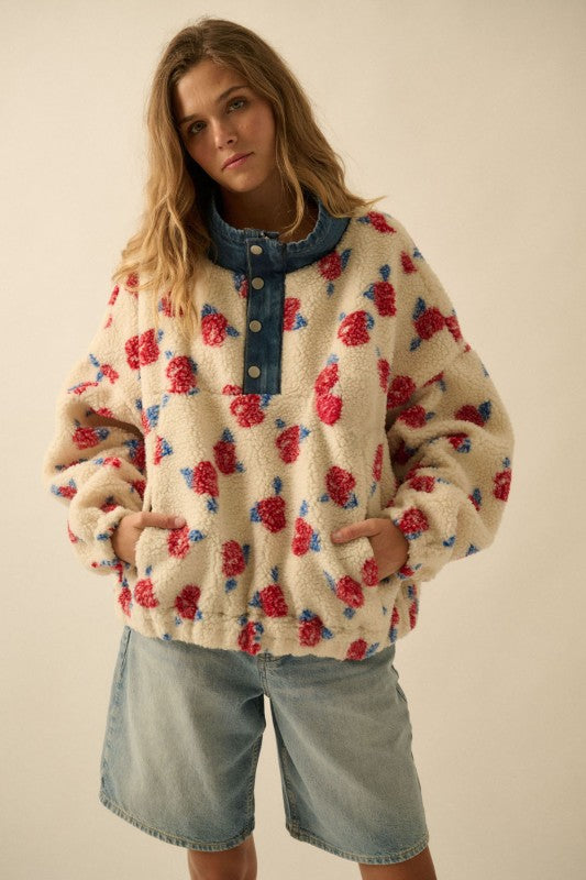 Finley Floral Fleece Pullover