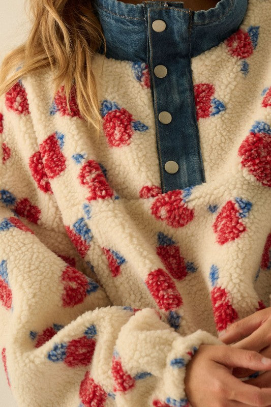 Finley Floral Fleece Pullover
