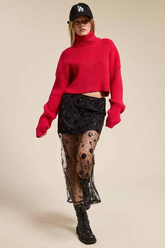 Holly Ribbed Turtleneck Sweater