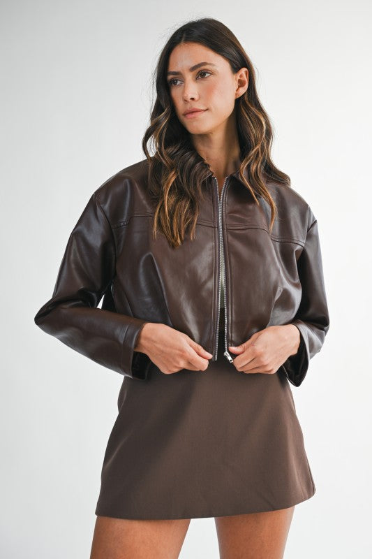Tessa Pleated Cropped Jacket