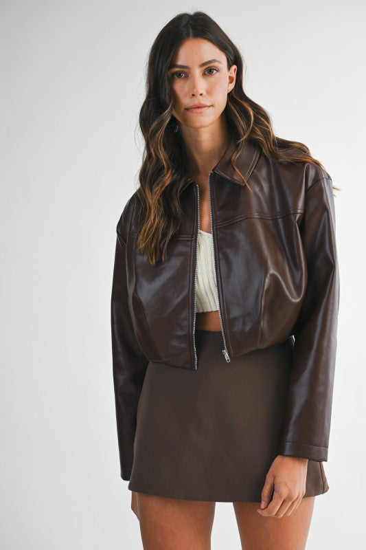 Tessa Pleated Cropped Jacket
