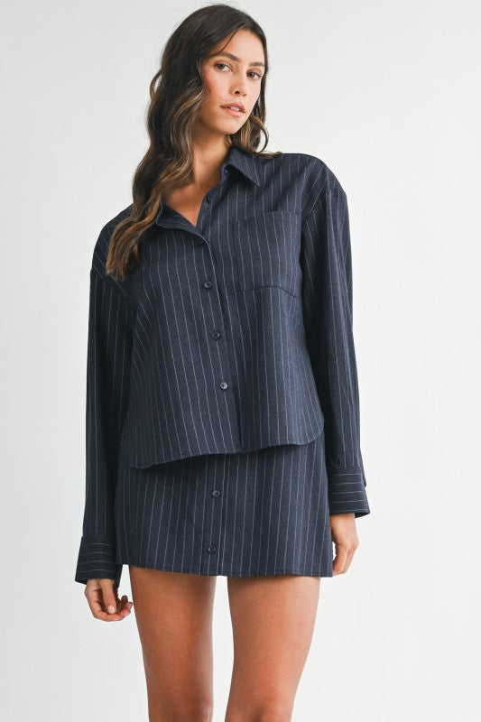 Meredith Stripe Skort Set