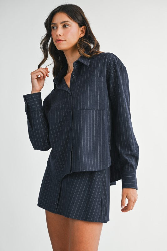 Meredith Stripe Skort Set