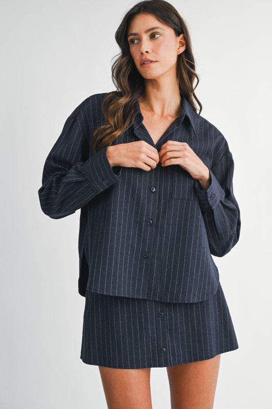 Meredith Stripe Skort Set