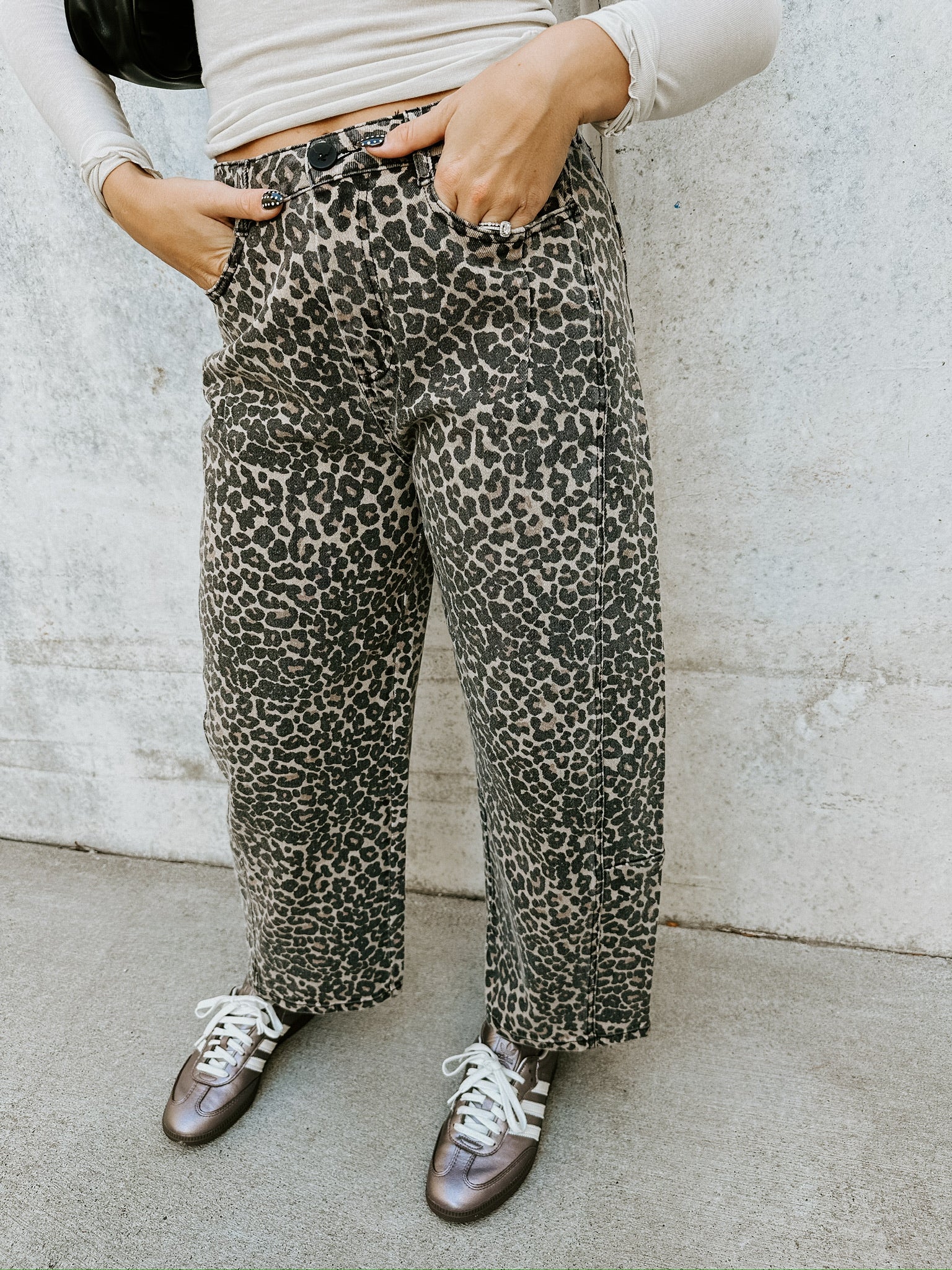 RESTOCK: Cece Leopard Barrel Pants