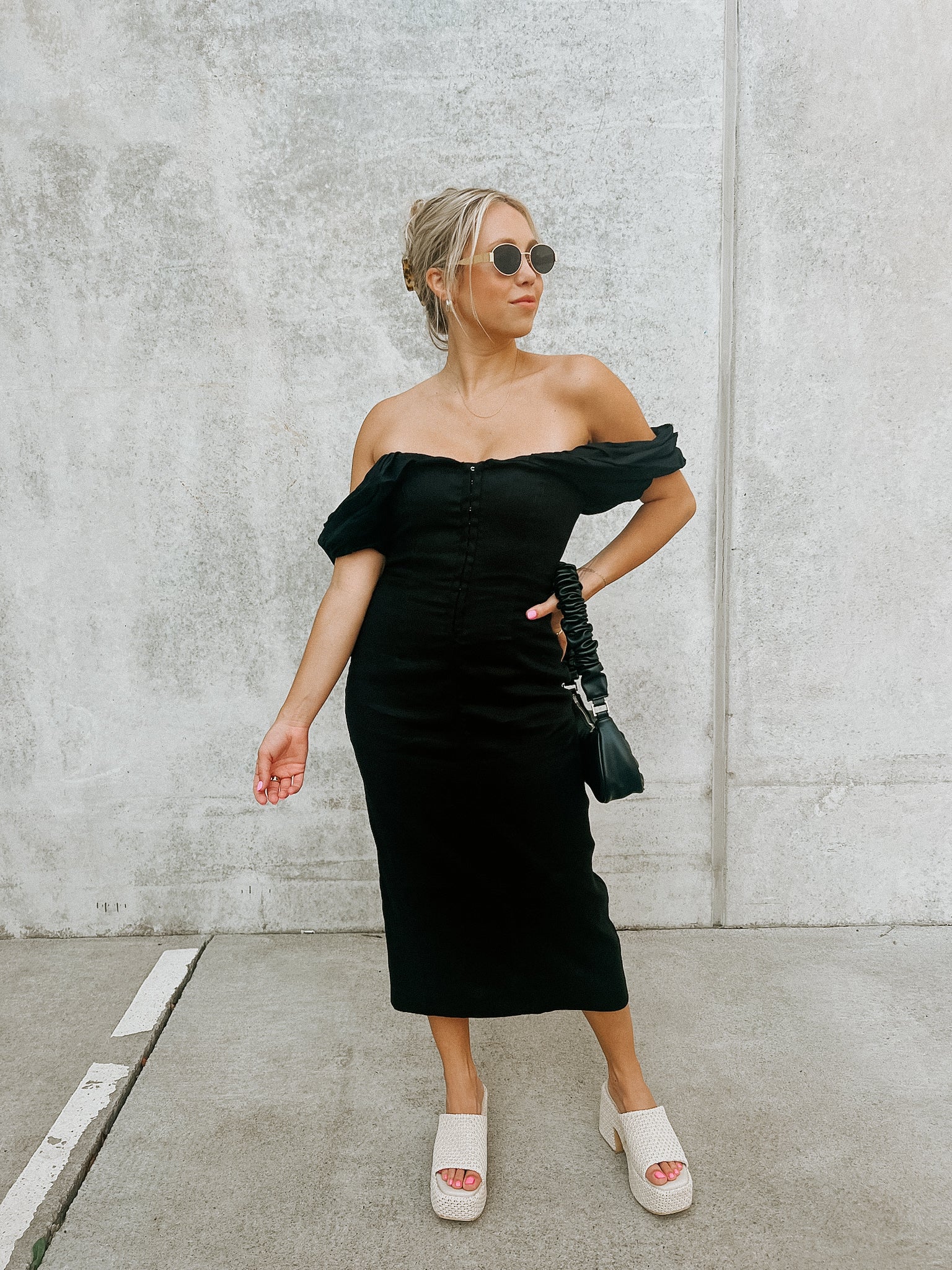 Opal Off-Shoulder Midi Dress