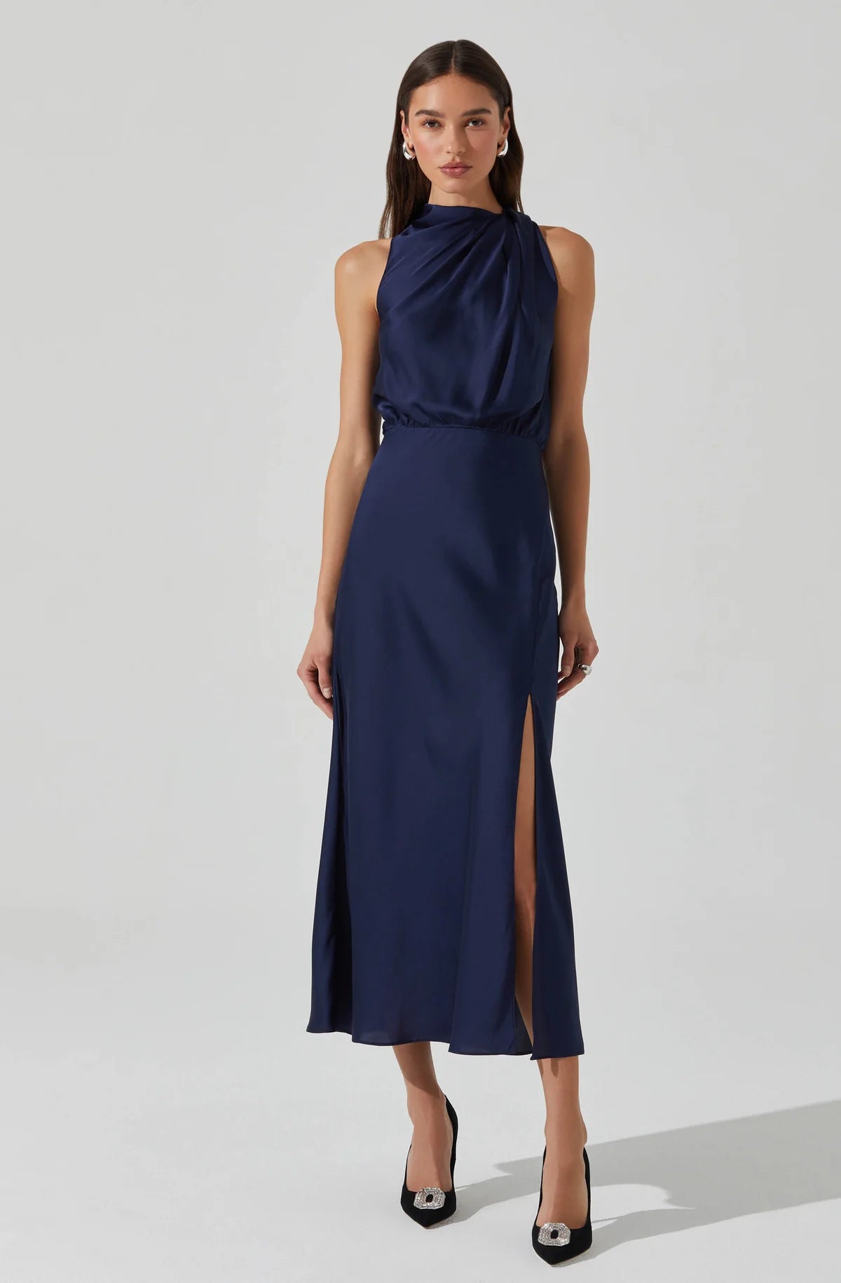 Jelyn Satin Midi Dress