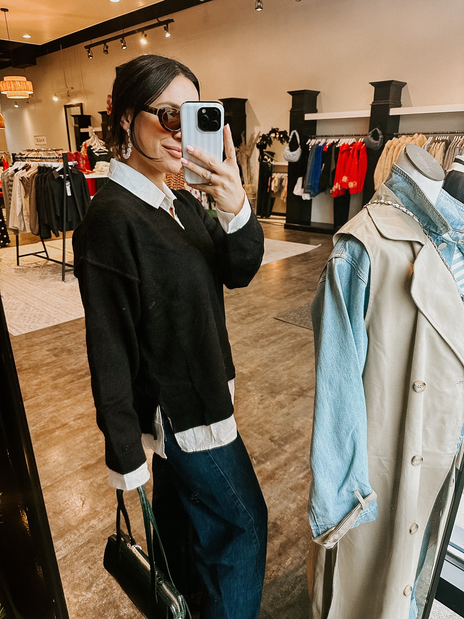 Cecilia Collared V-Neck Sweater