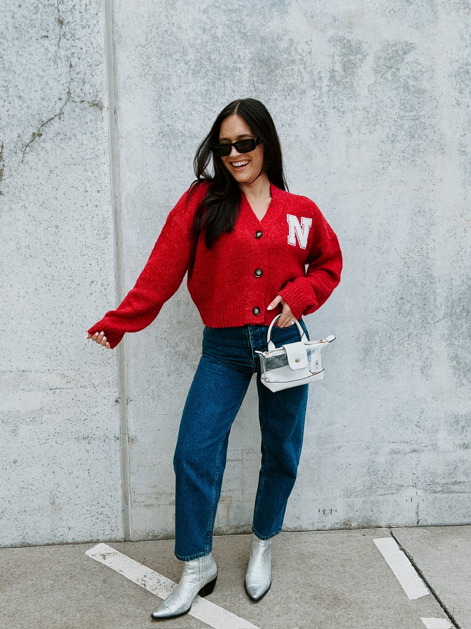 Nebraska Chenille Patch Cardigan