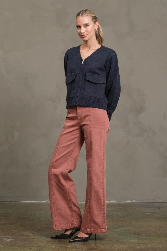 Norah Zip-Up Cardigan