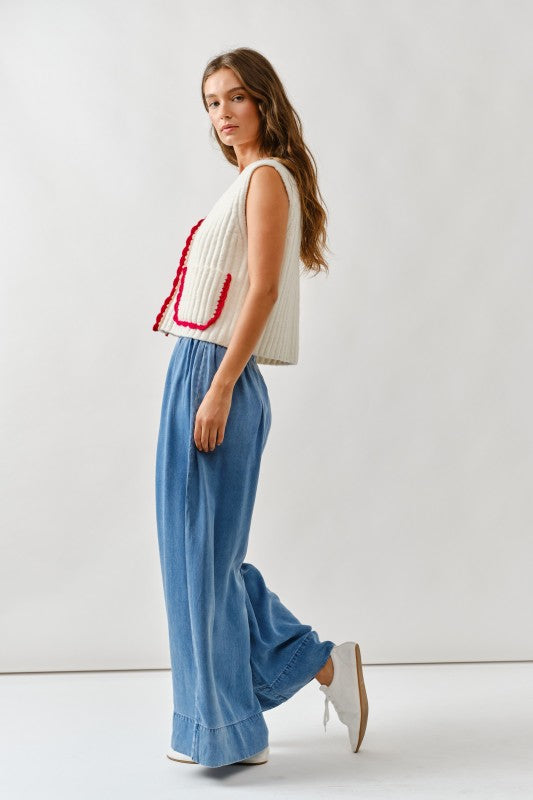 Hattie Contrast Sweater Vest