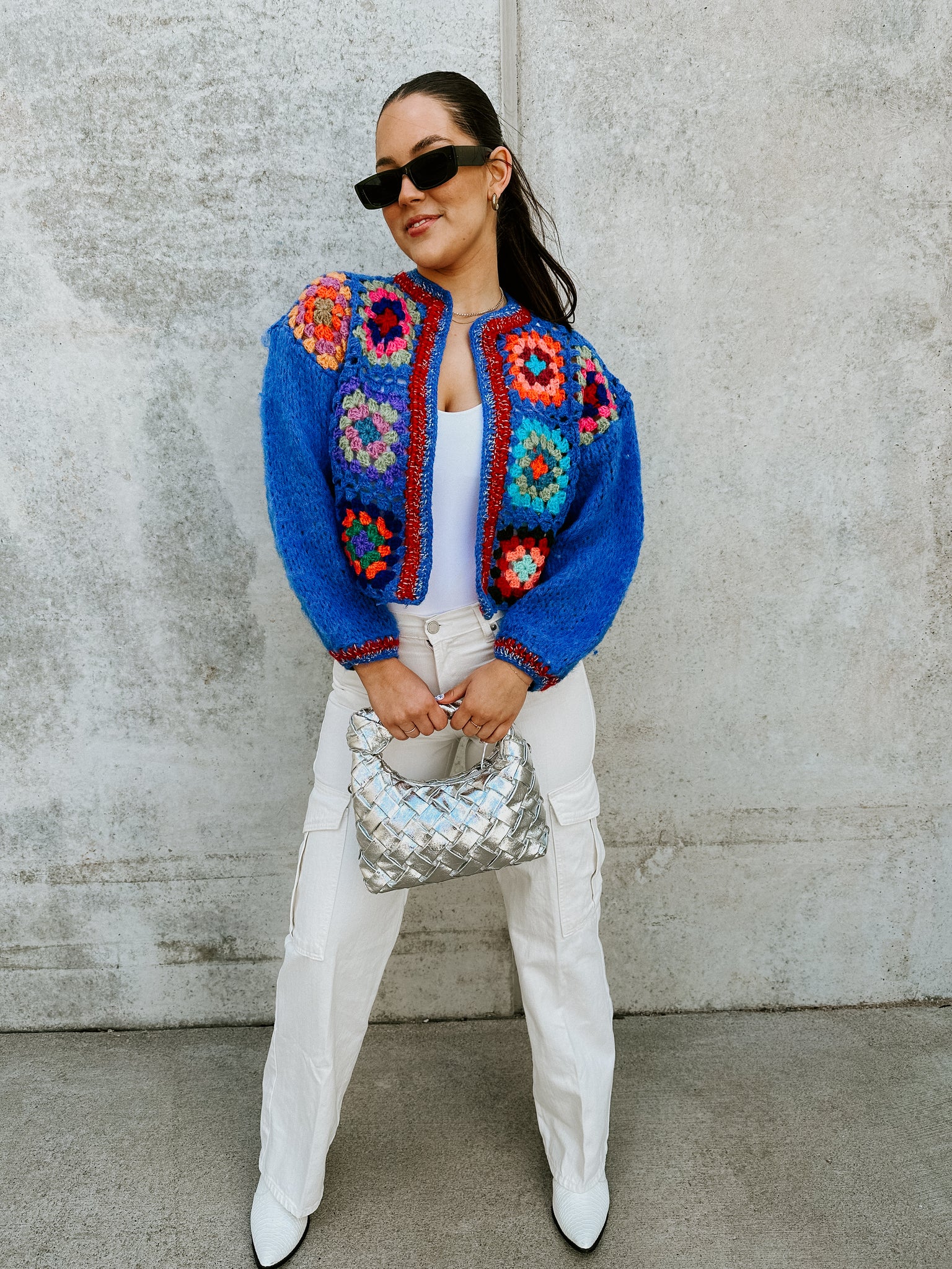 Embroidered Crochet Cardi