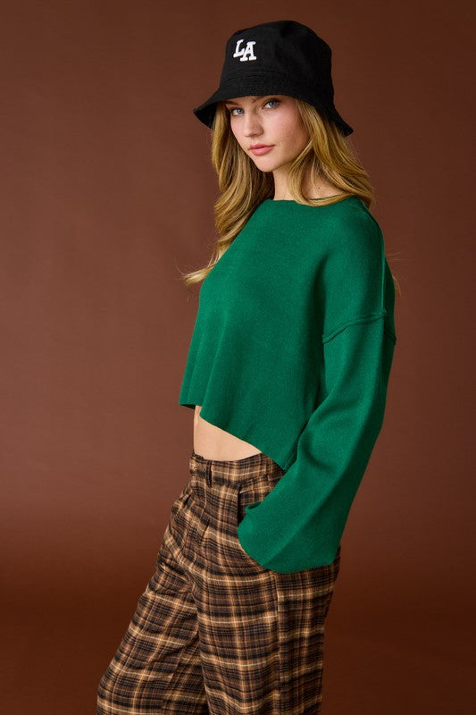 Lola Knit Top- Green