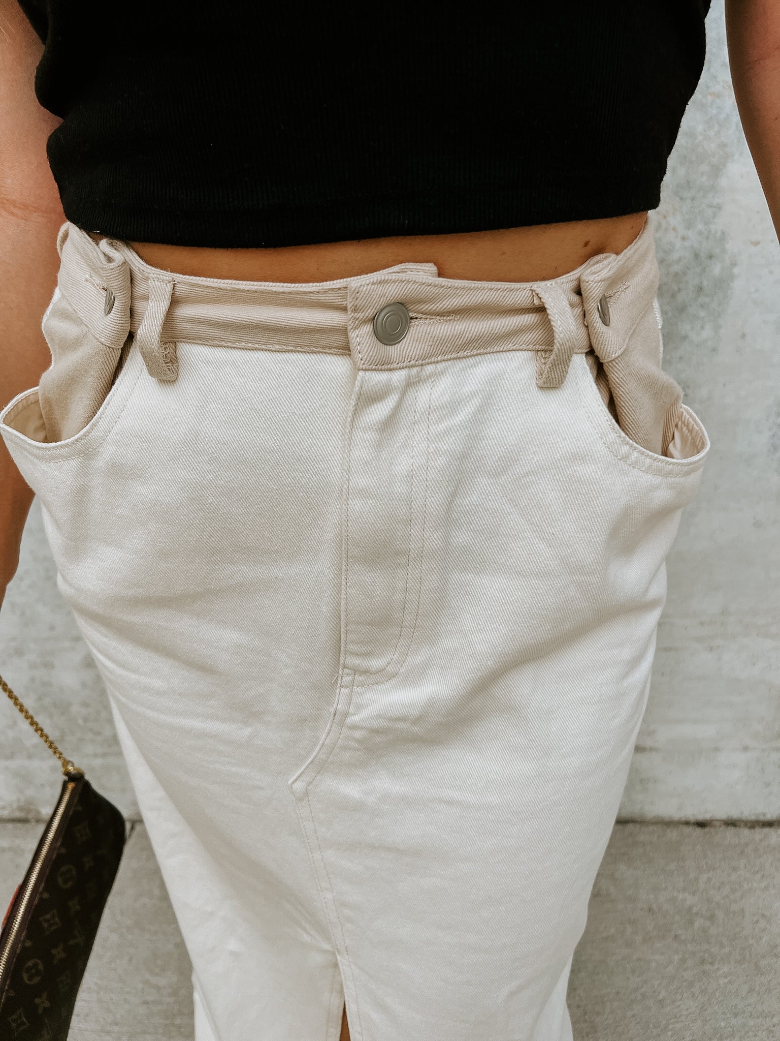 Two Tone Denim Skirt