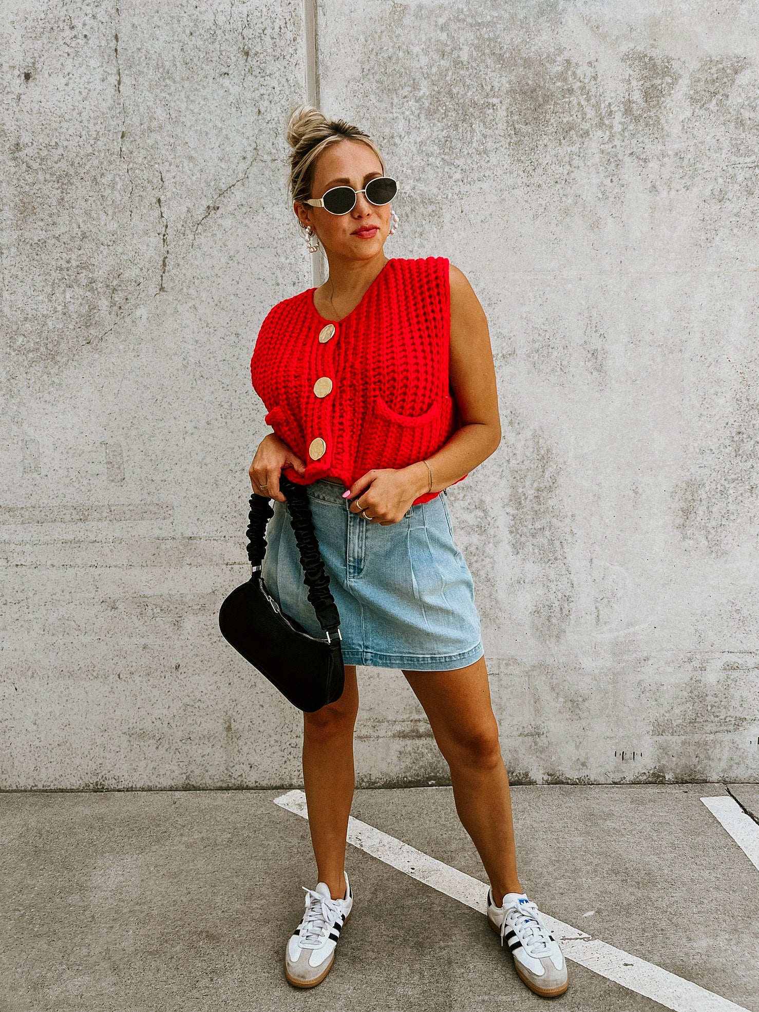 RESTOCK: Poppy Sweater Vest- Red