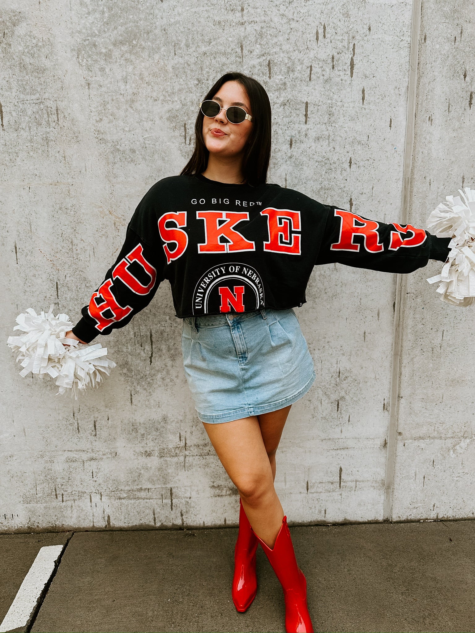 Nebraska Split Cropped Long sleeve