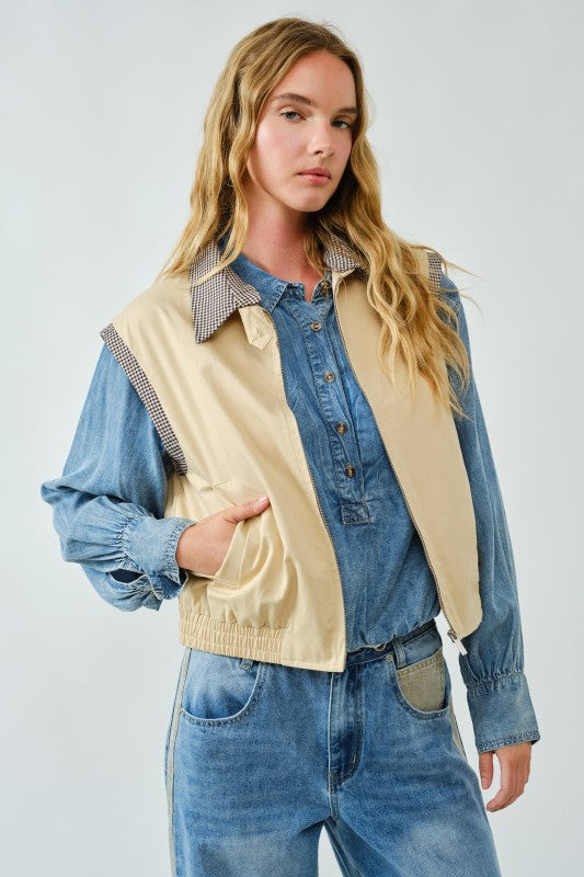 Chelsie Double Collar Vest