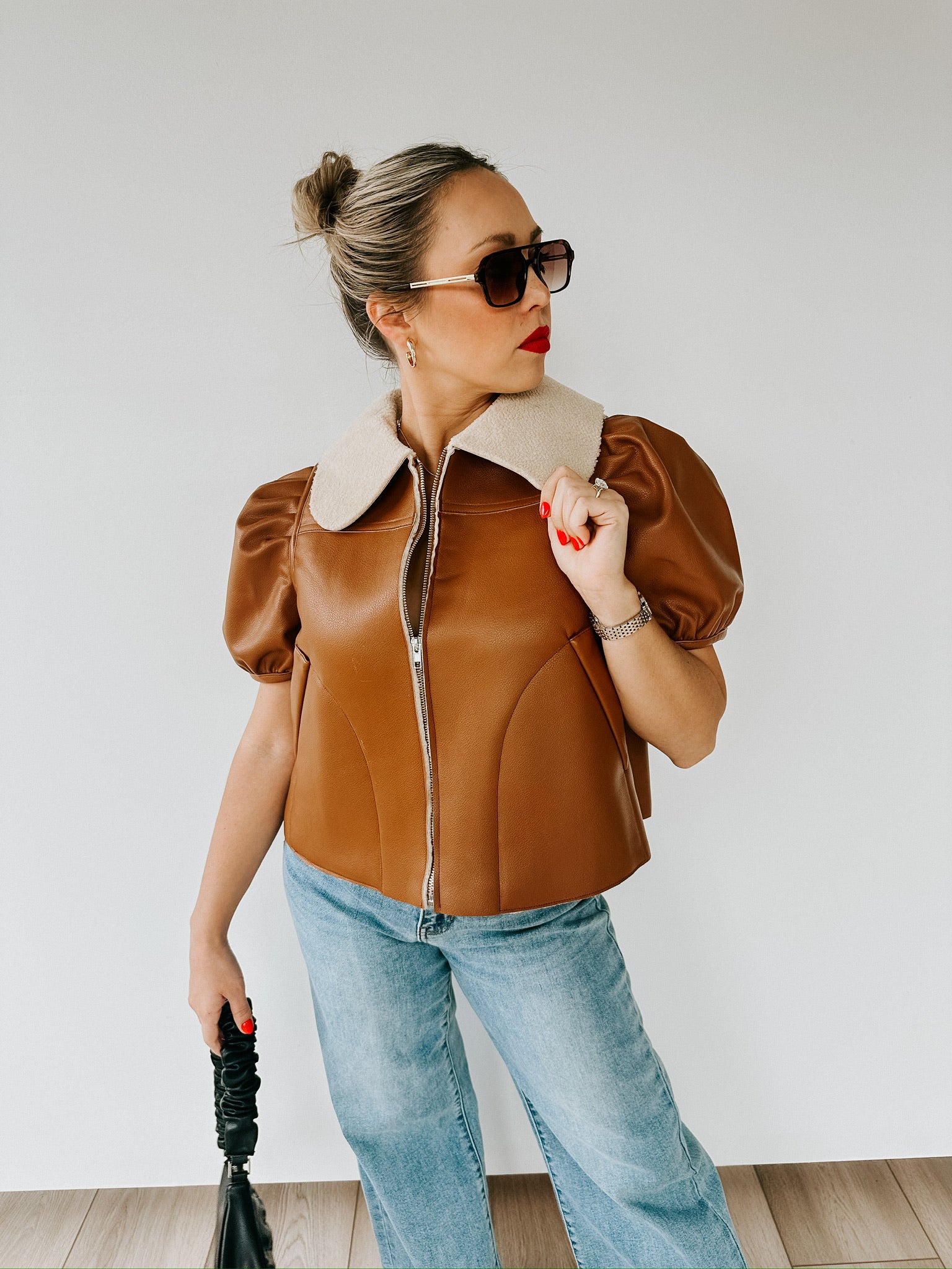 Freya Faux Leather Top