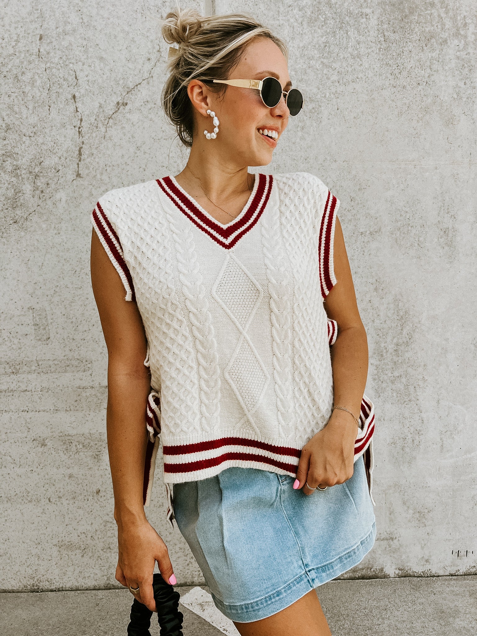 Francesca Tie Sweater Vest