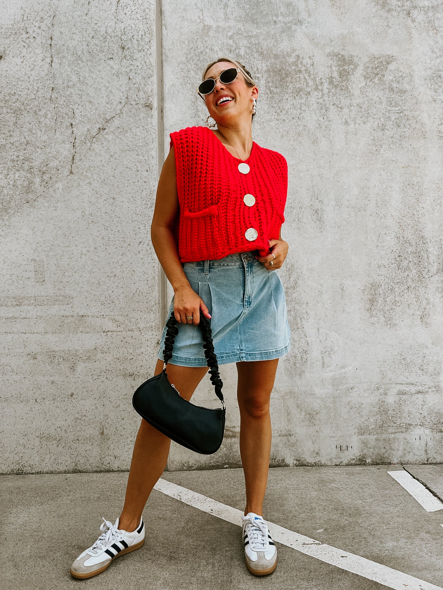 RESTOCK: Poppy Sweater Vest- Red