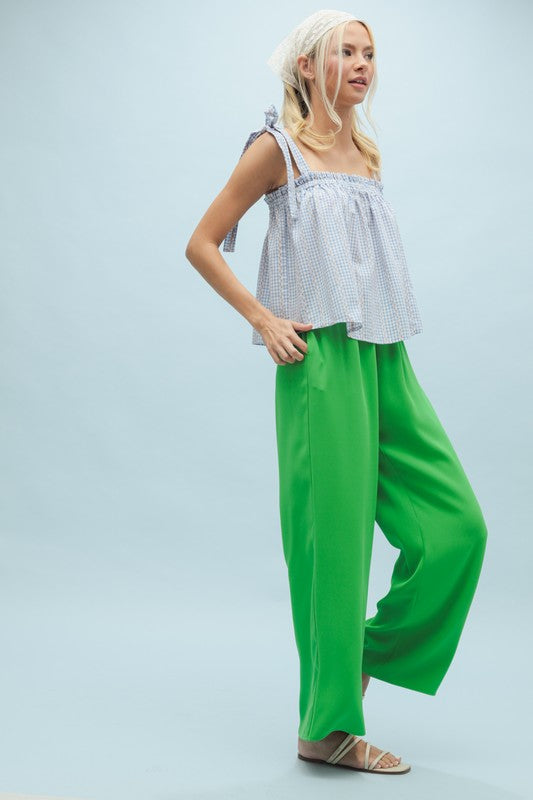Charlotte Gingham Tie Top