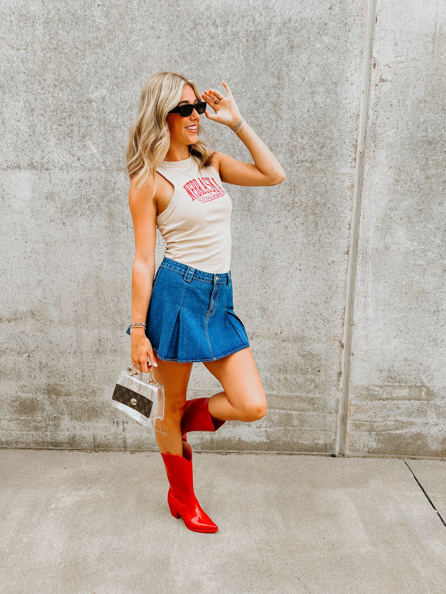 Nebraska Arch Ribbed Tank