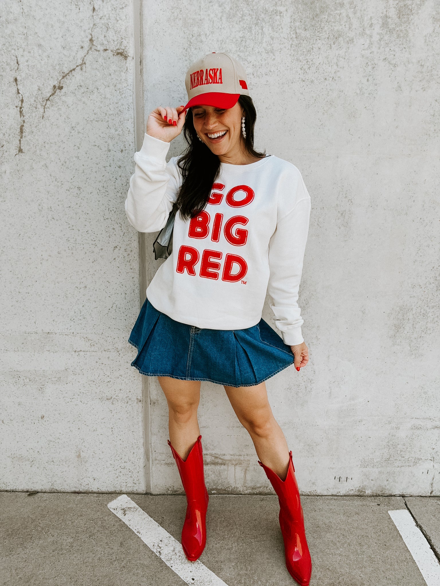 Go Big Red Chenille Crewneck