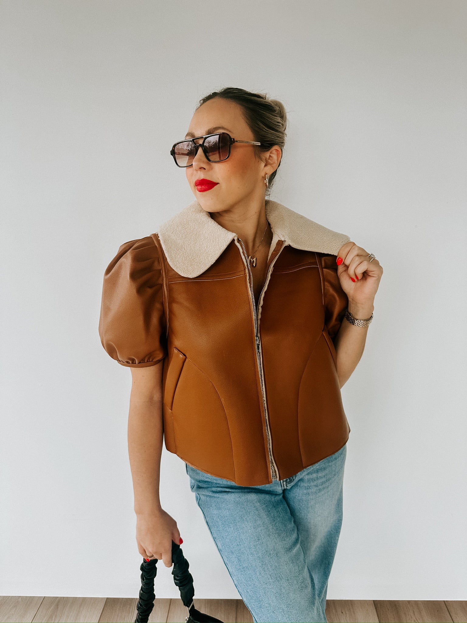 Freya Faux Leather Top