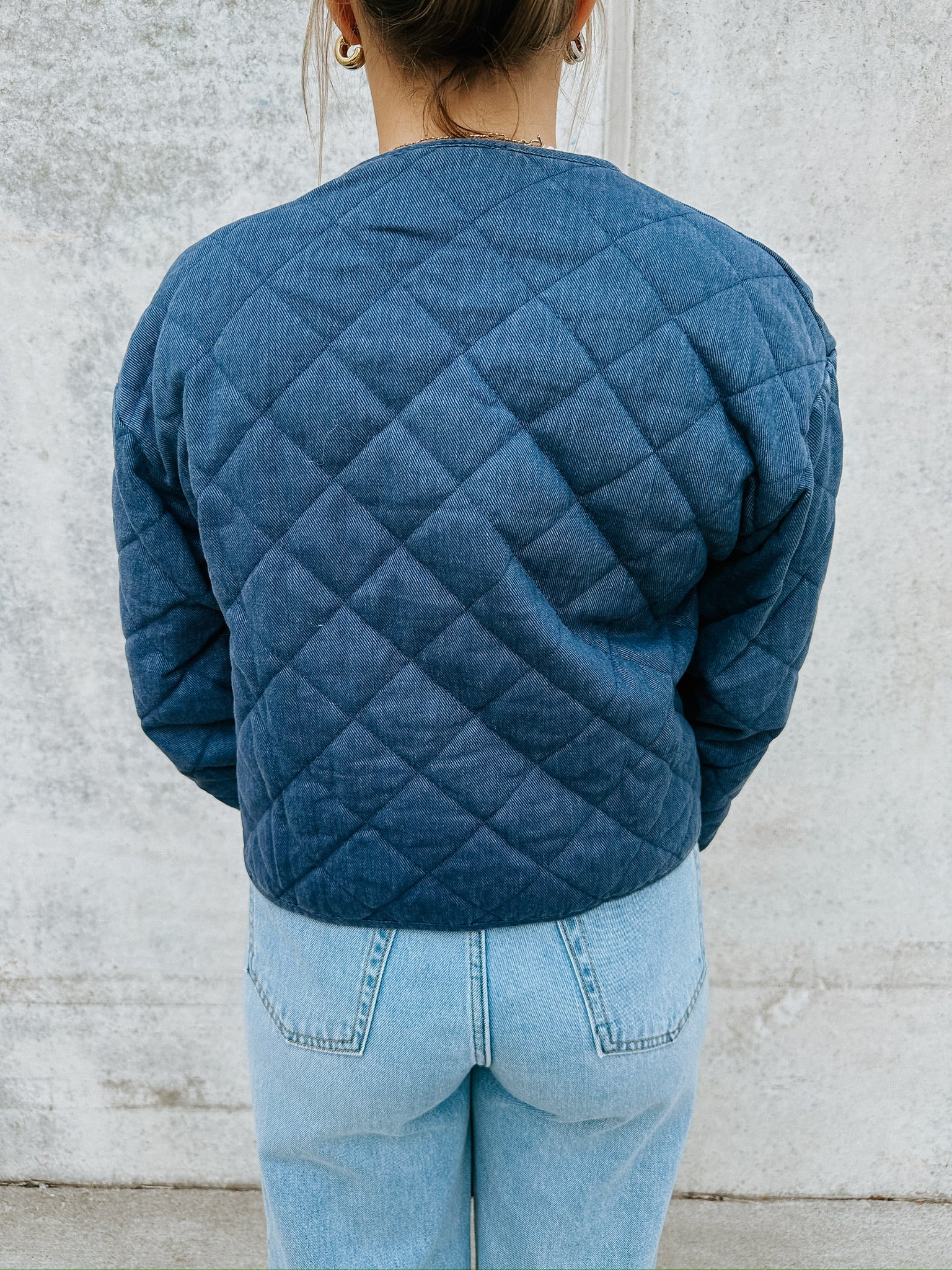 Sadie Quilted Denim Jacket