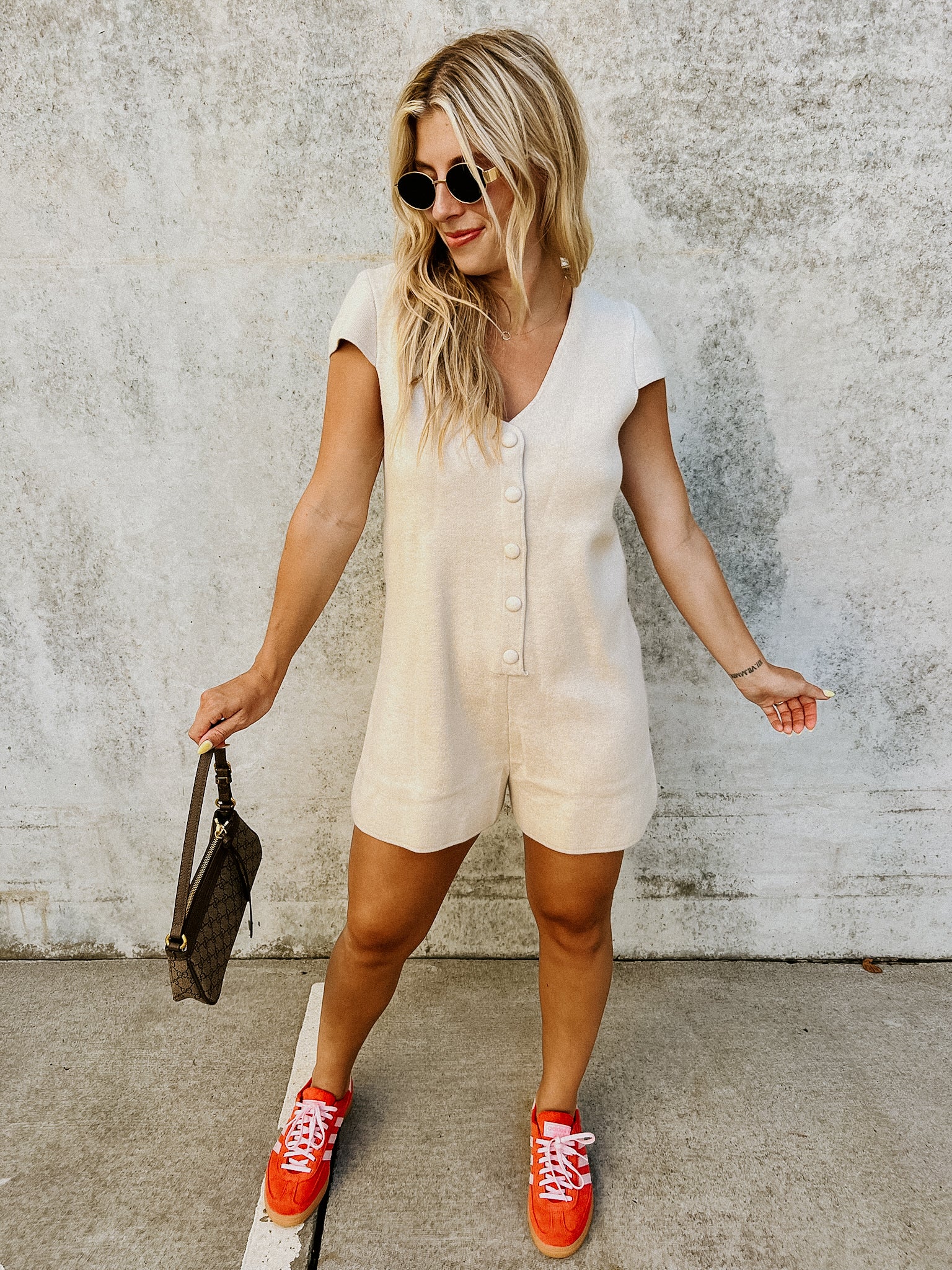 Taylyn Taupe Romper