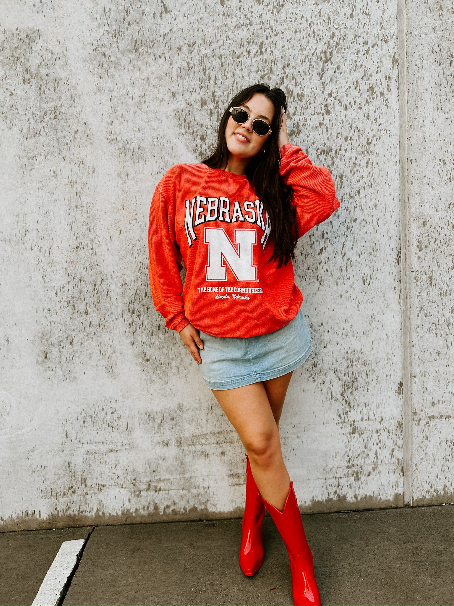 Nebraska Corded Sweatshirt