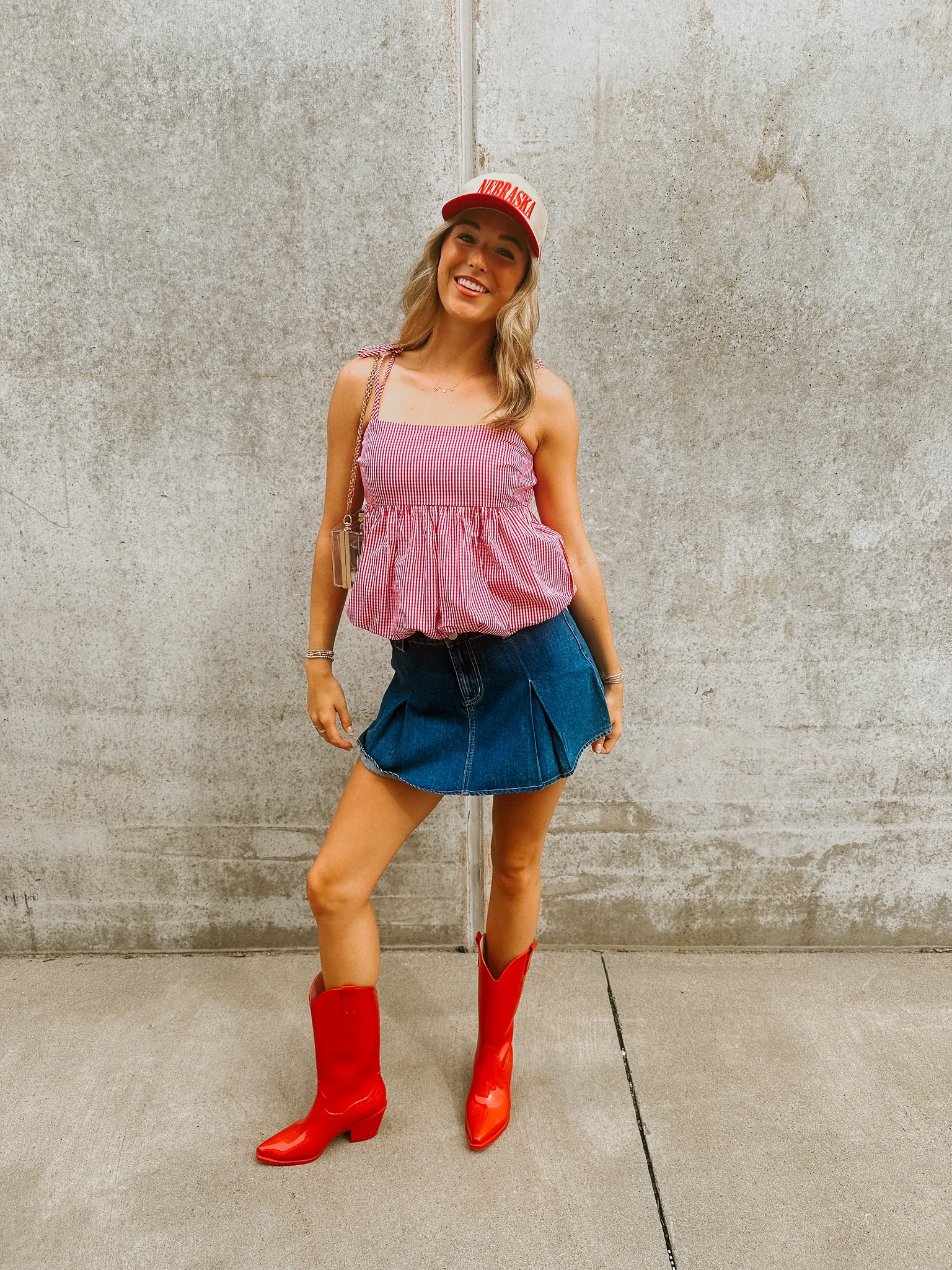 Greta Bubble Peplum Top