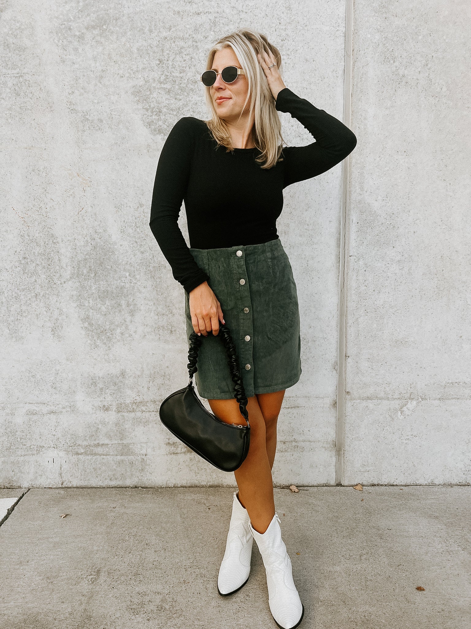 Corduroy Skater Skirt