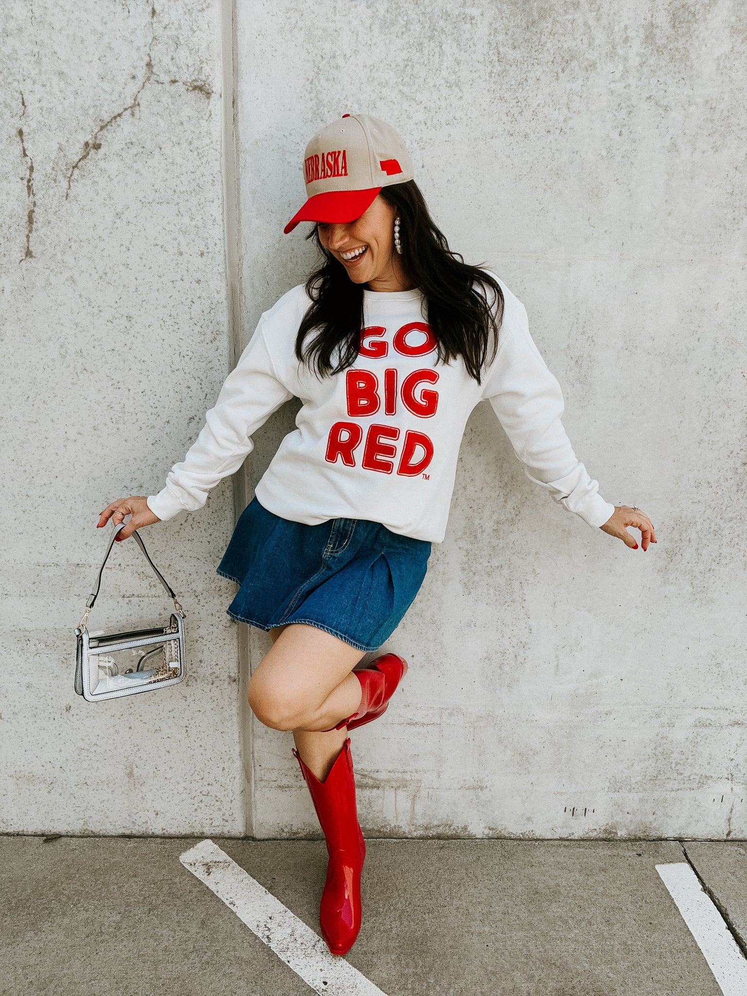 Go Big Red Chenille Crewneck