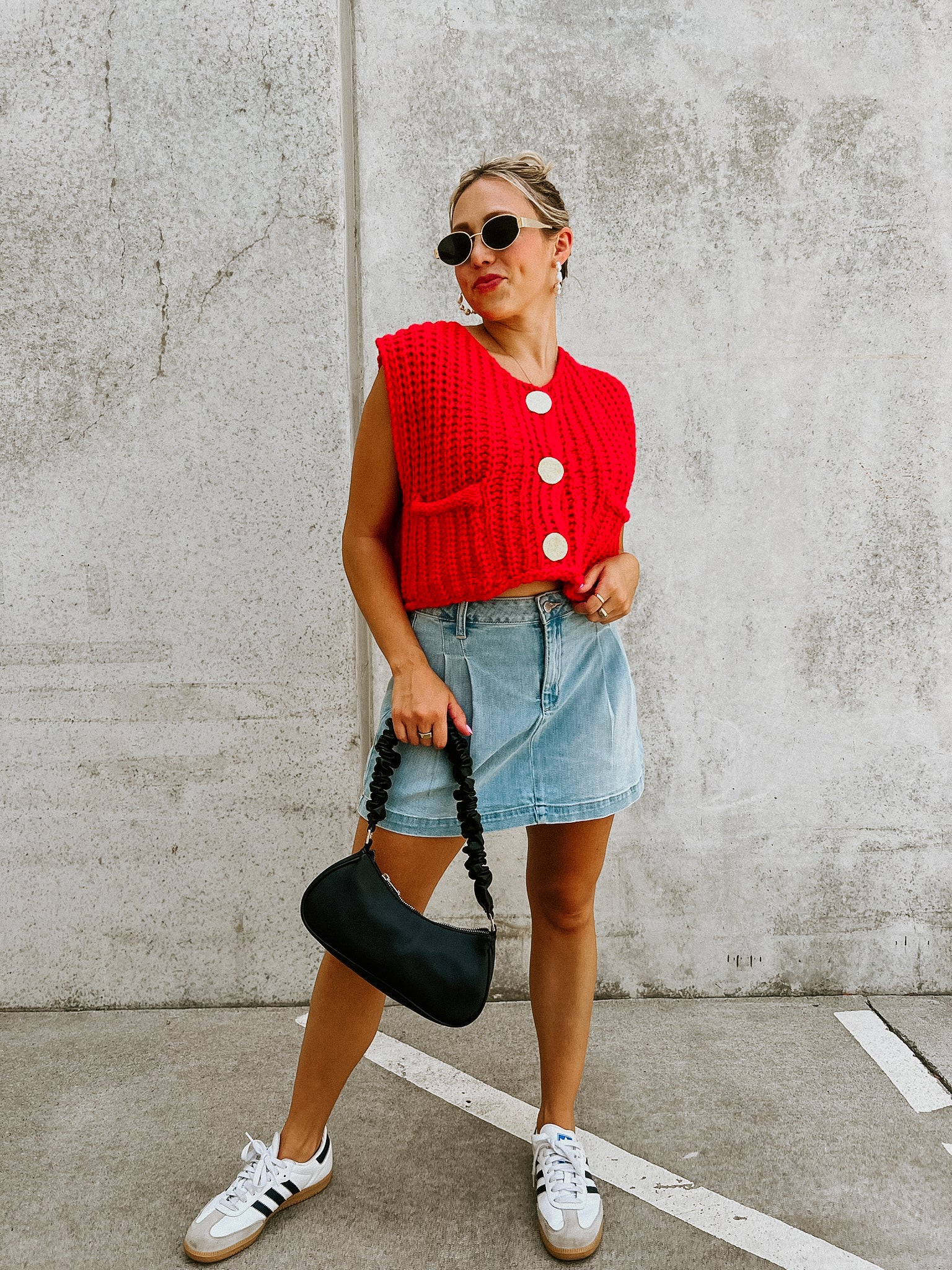 RESTOCK: Poppy Sweater Vest- Red