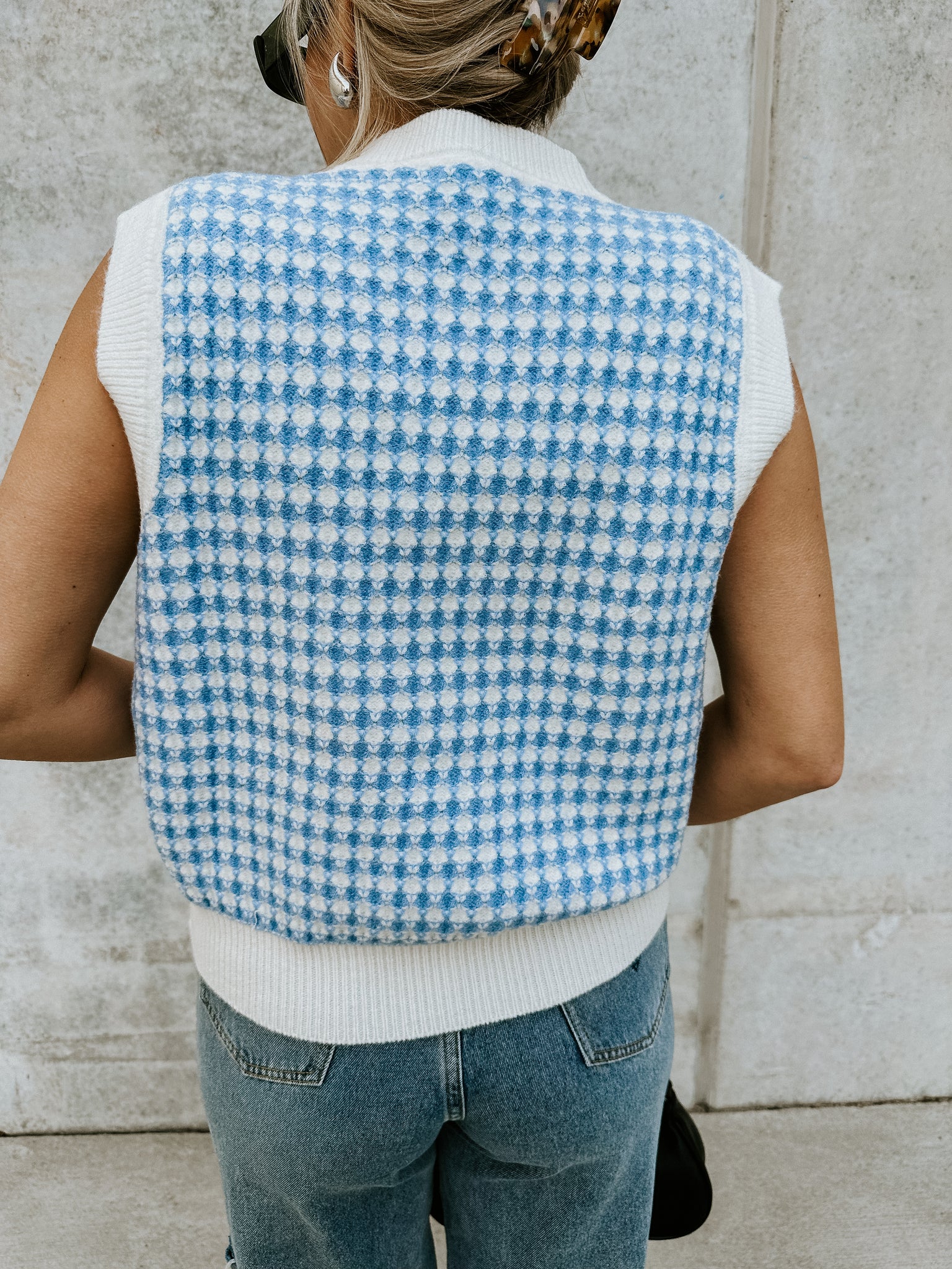 RESTOCK: Blues Houndstooth Sweater Vest