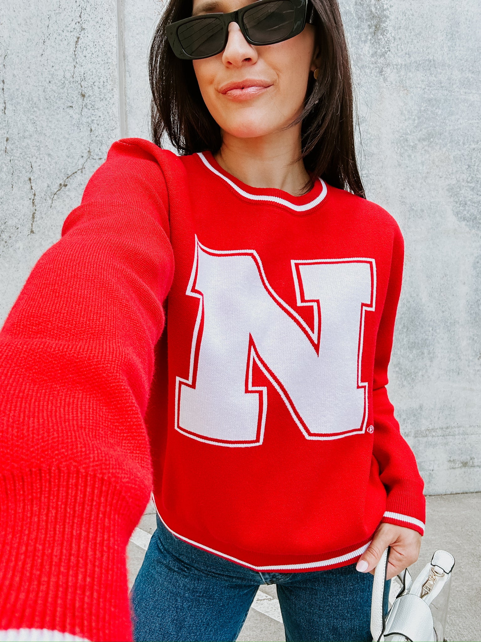 Nebraska Wicks Woven Sweater