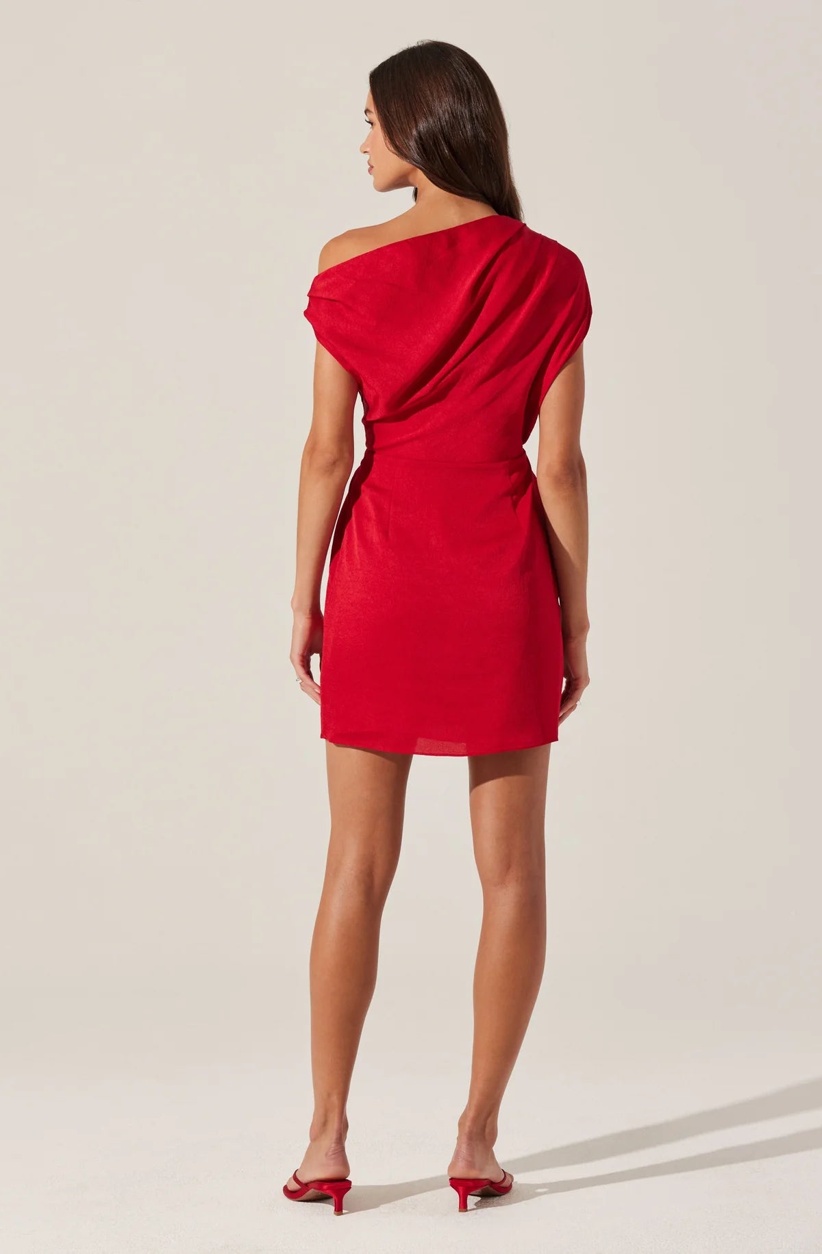 Draped Off Shoulder Mini Dress – Mauve Clothing Boutique