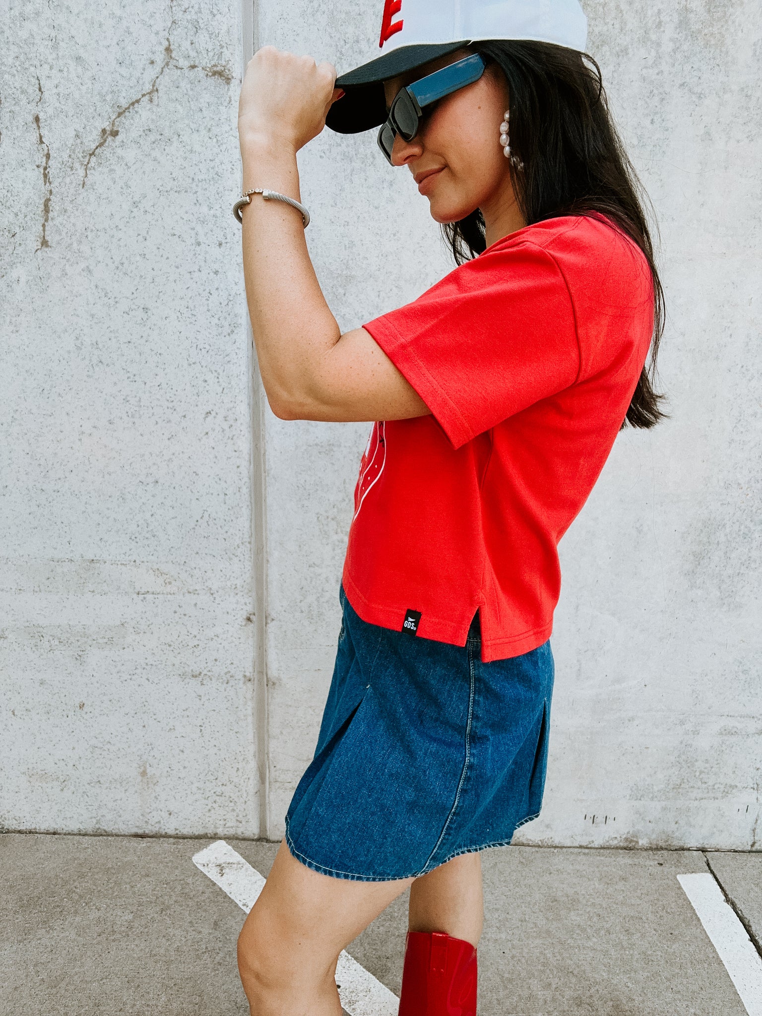 Huskers Crop Tee