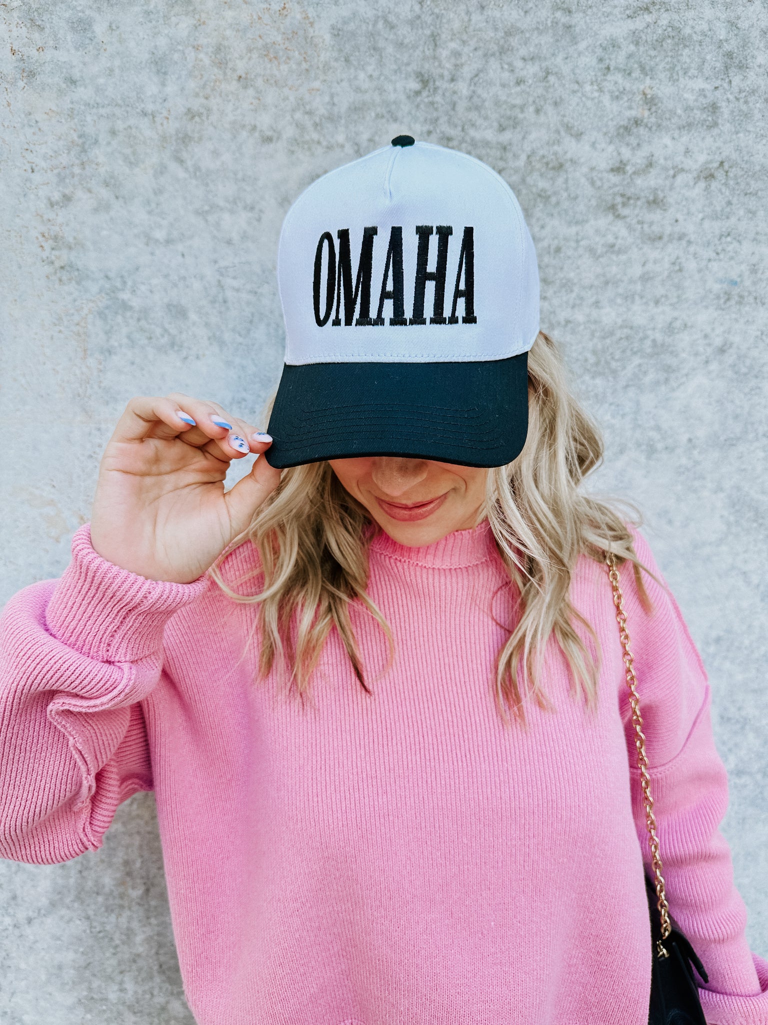 Omaha Hat- Black/White