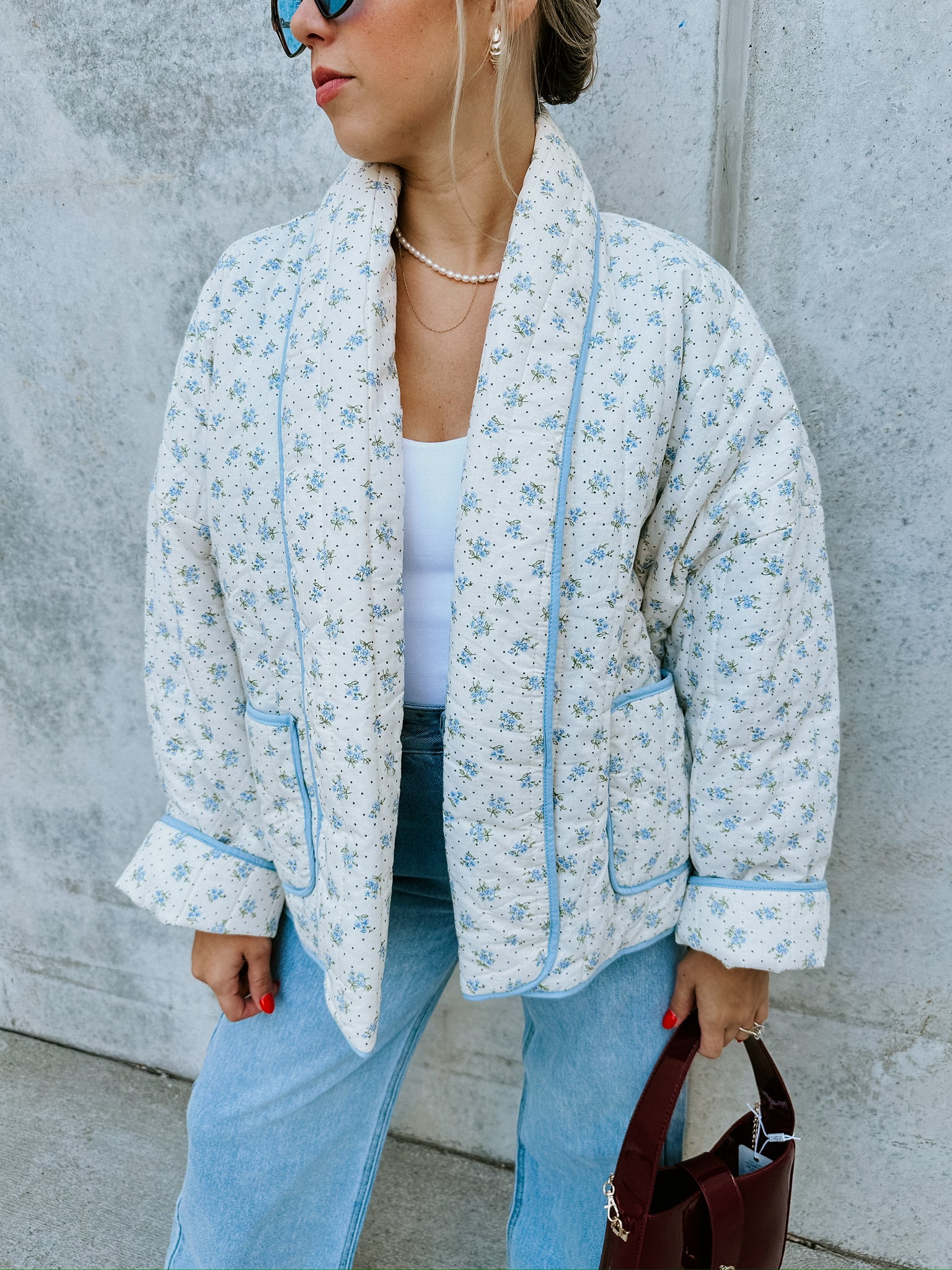 Evelyn Floral Quilted Jacket