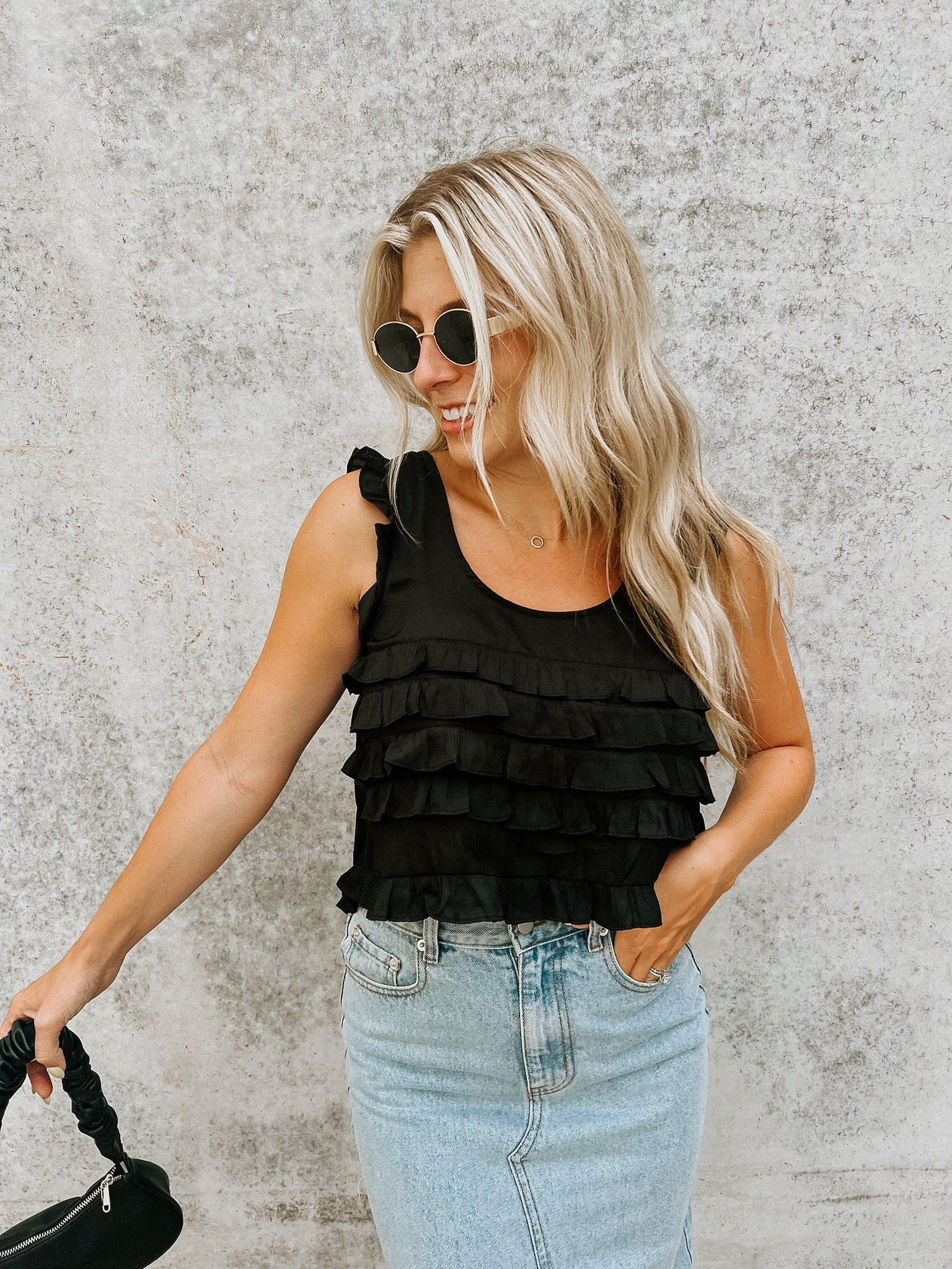 Shae Ruffle Top