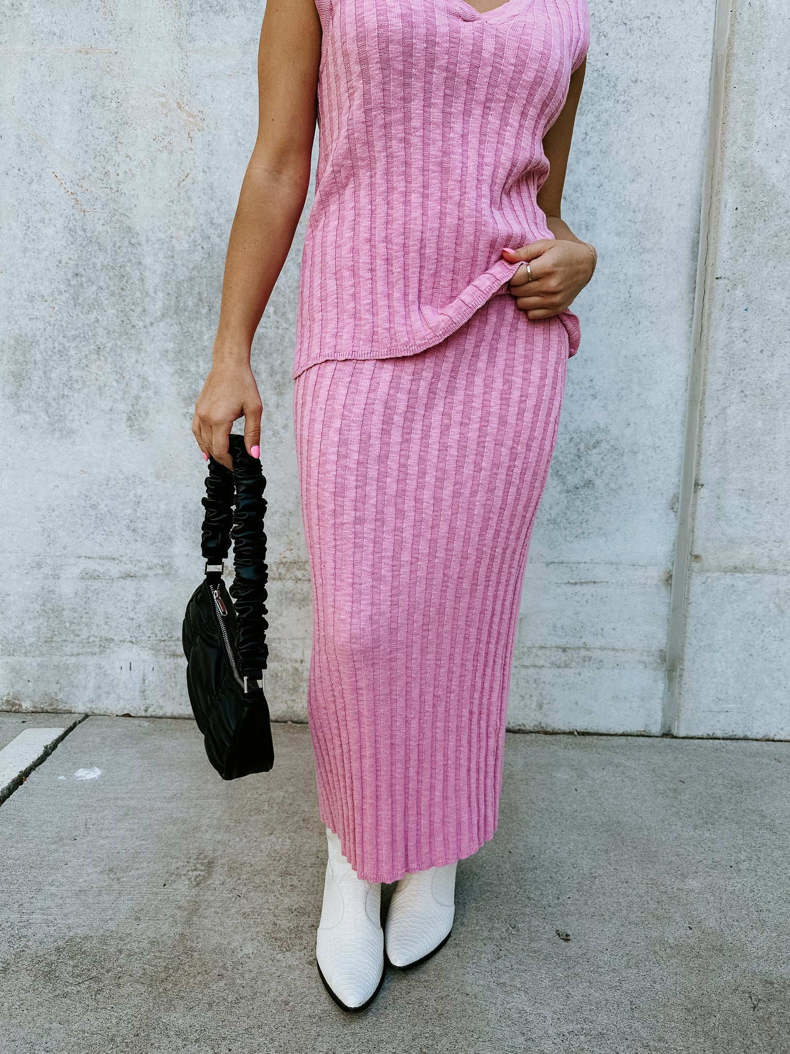 Orchid Ribbed Skirt