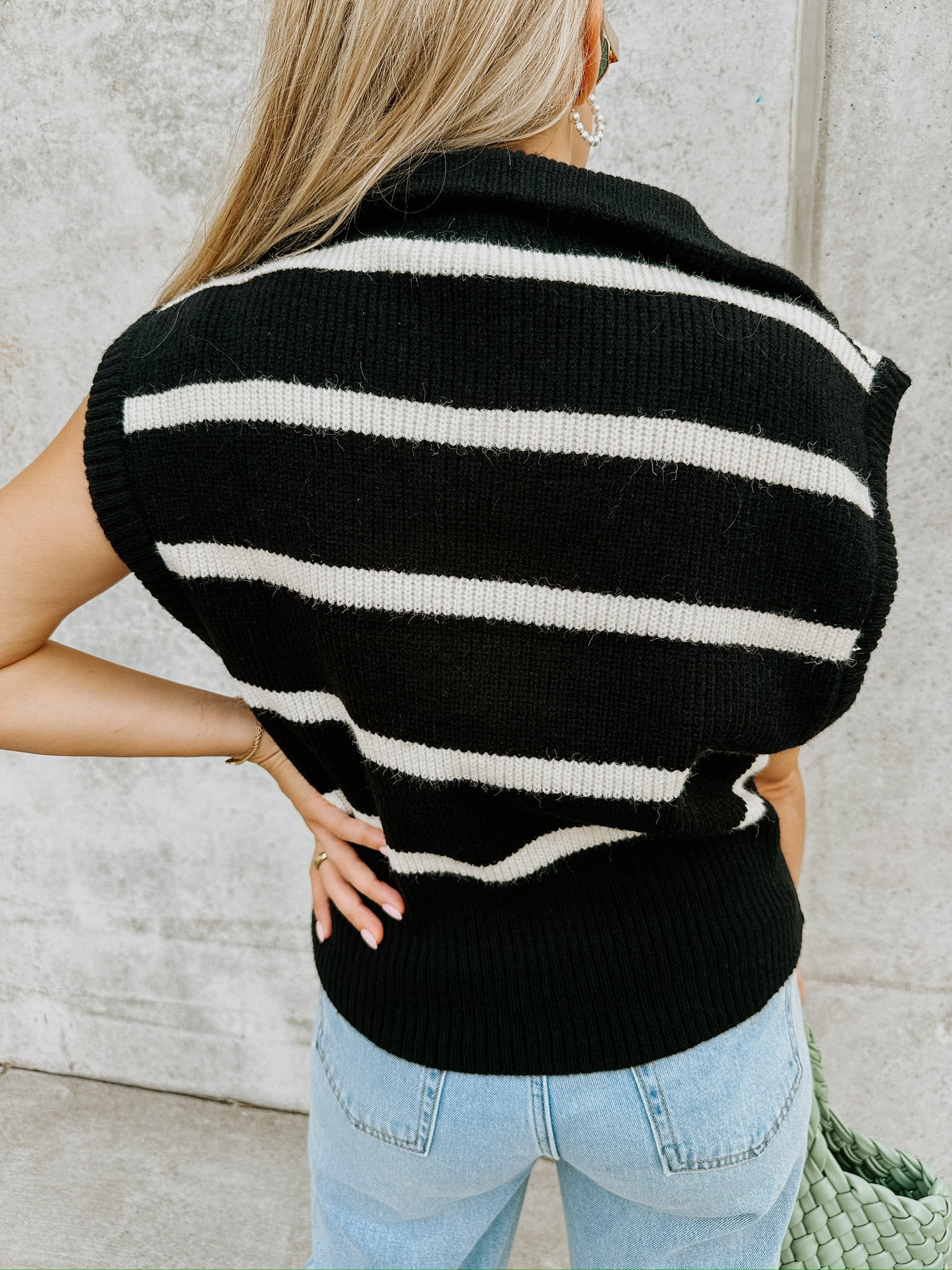 Addie Stripe Sweater Vest – Mauve Clothing Boutique