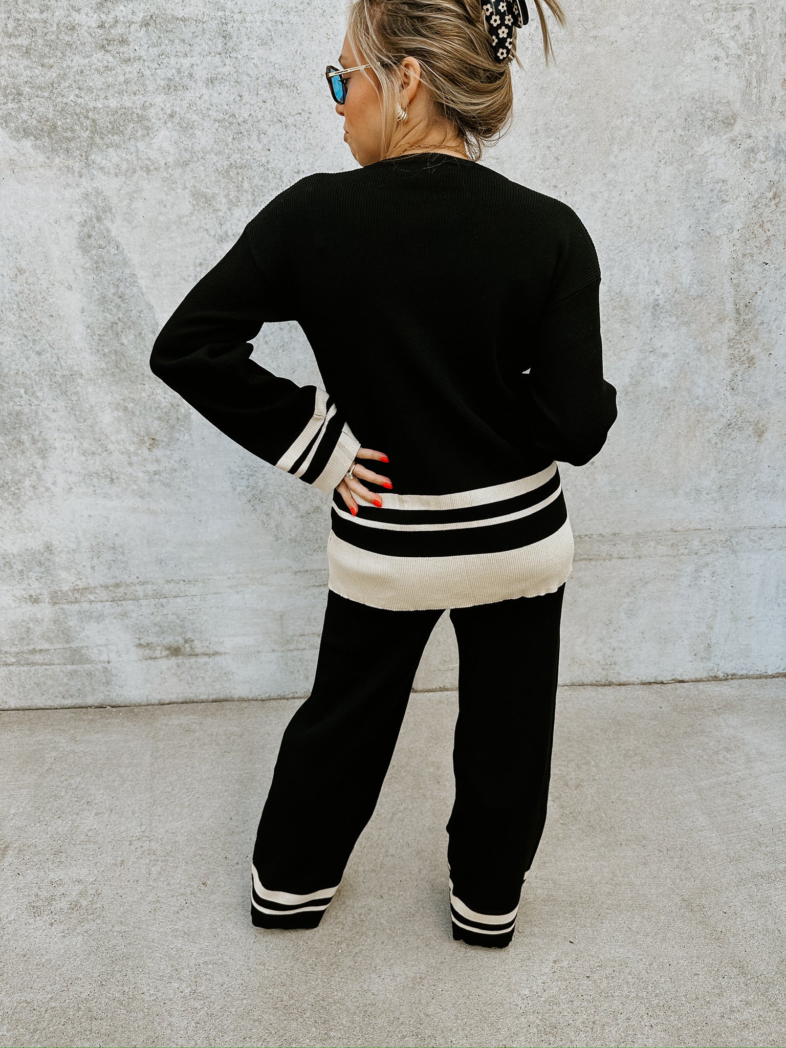 Elise Stripe Knit Pant