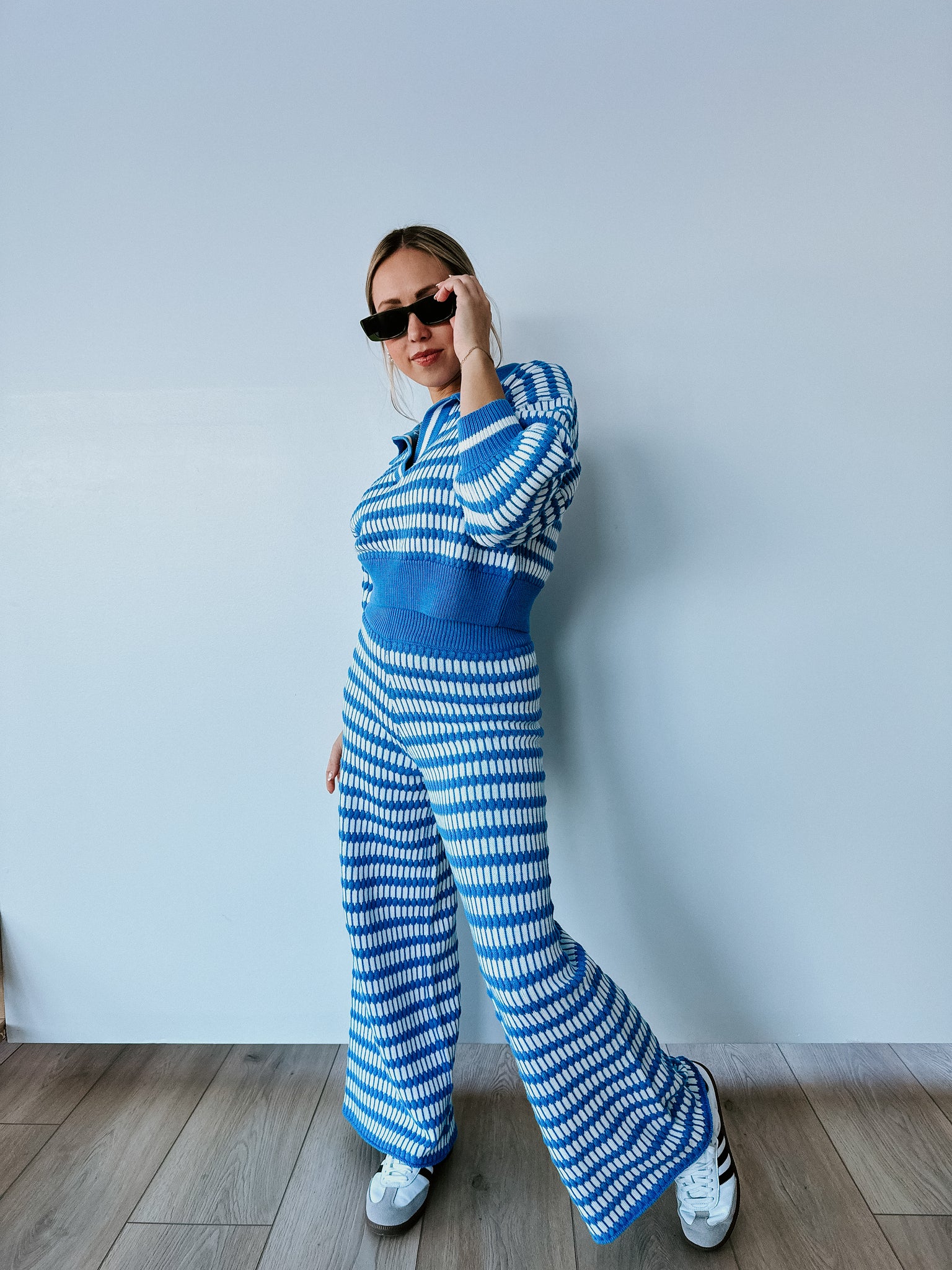 RESTOCK: Natalie Knit Pants- Blue