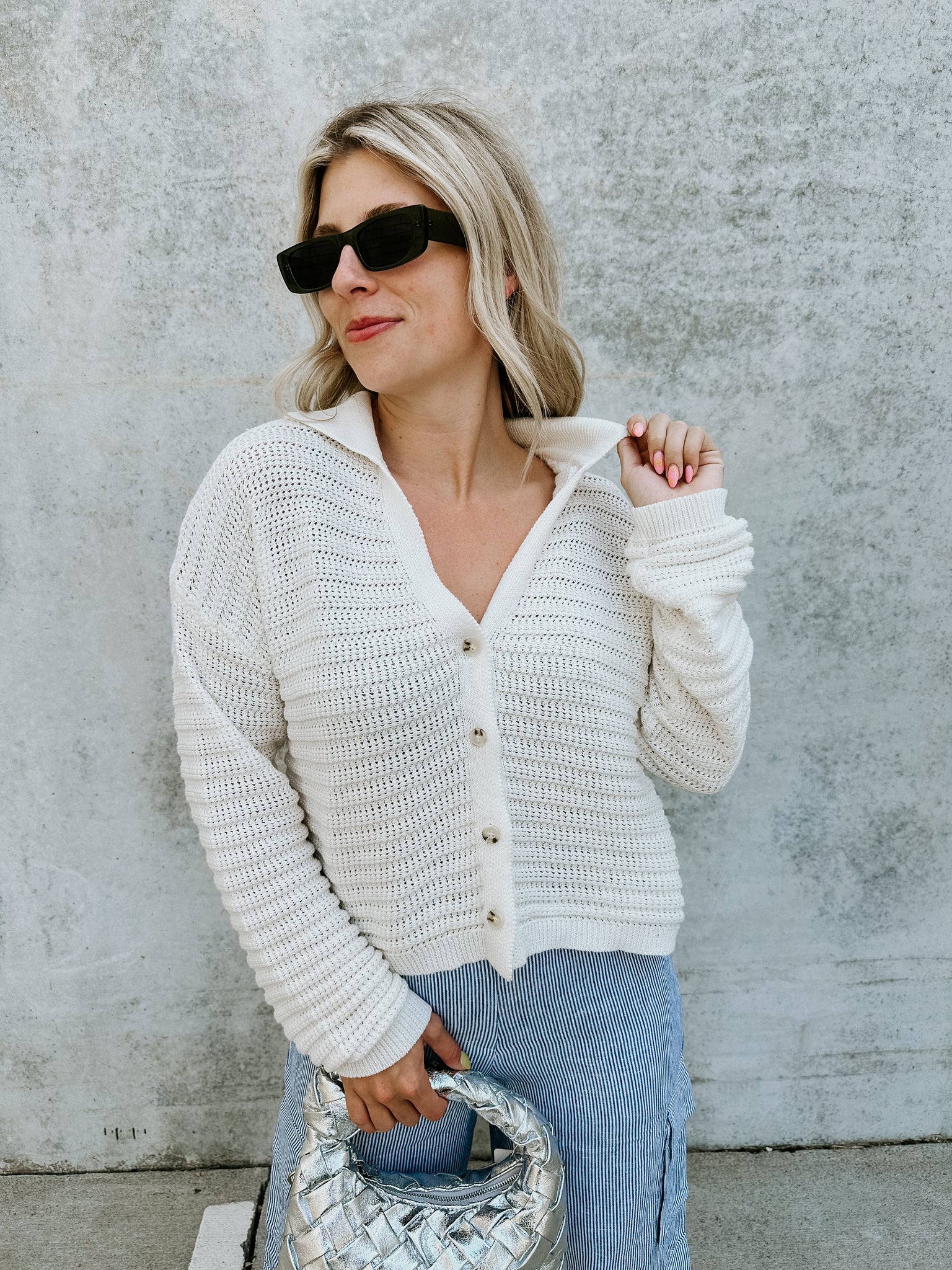 Ivory Knit Cardi