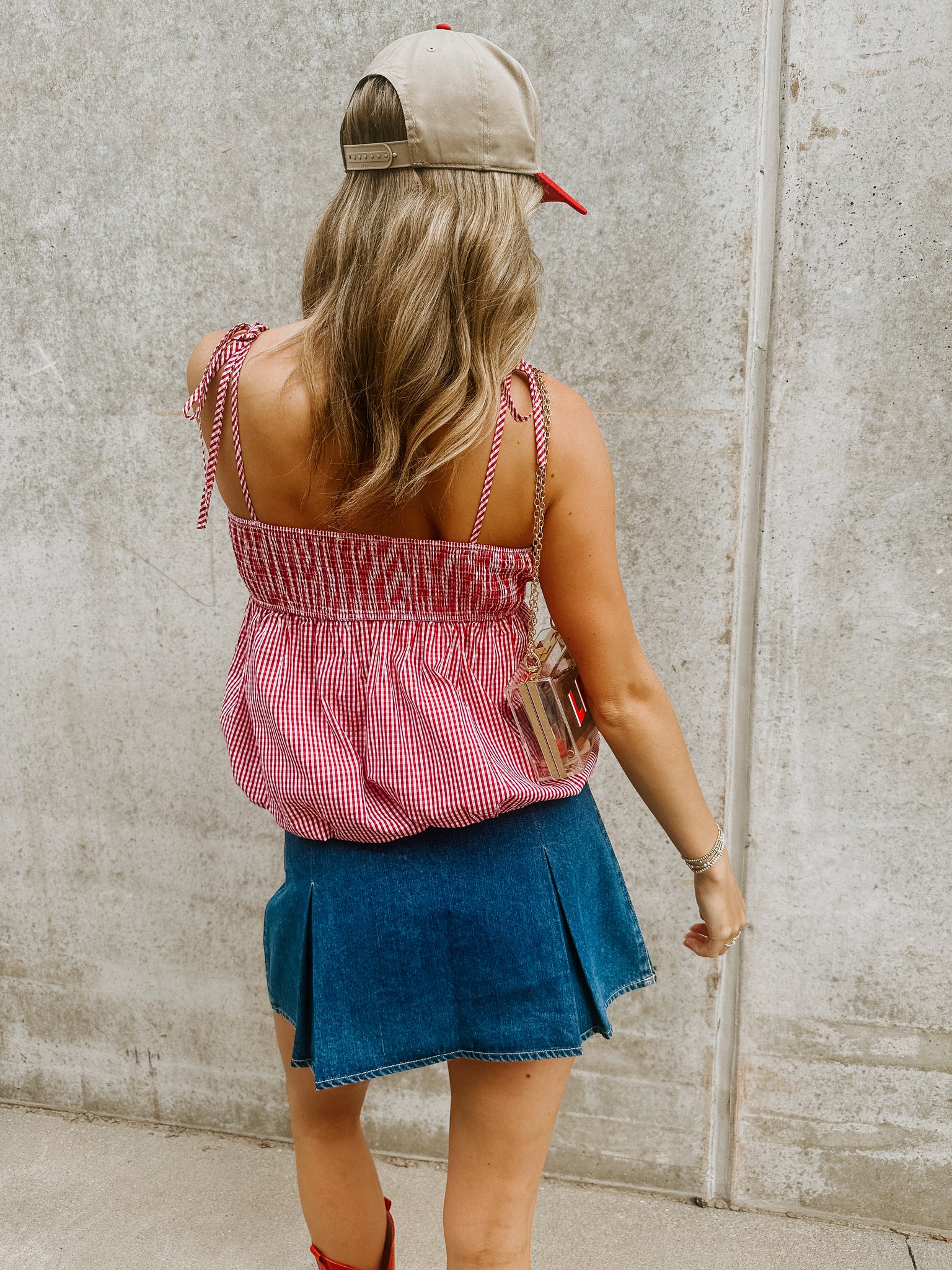 Greta Bubble Peplum Top