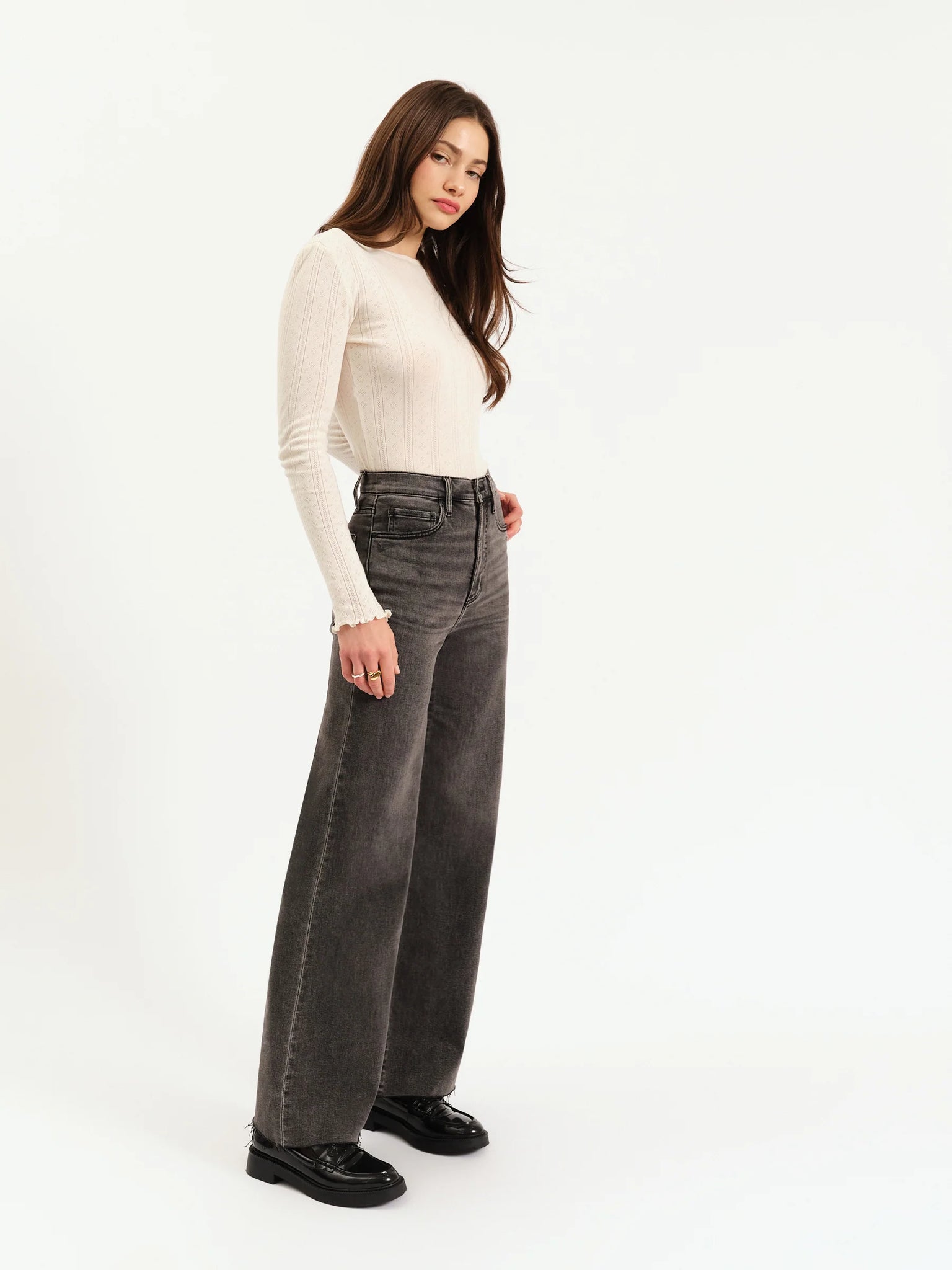 Far Out High Rise Denim- Faded Black